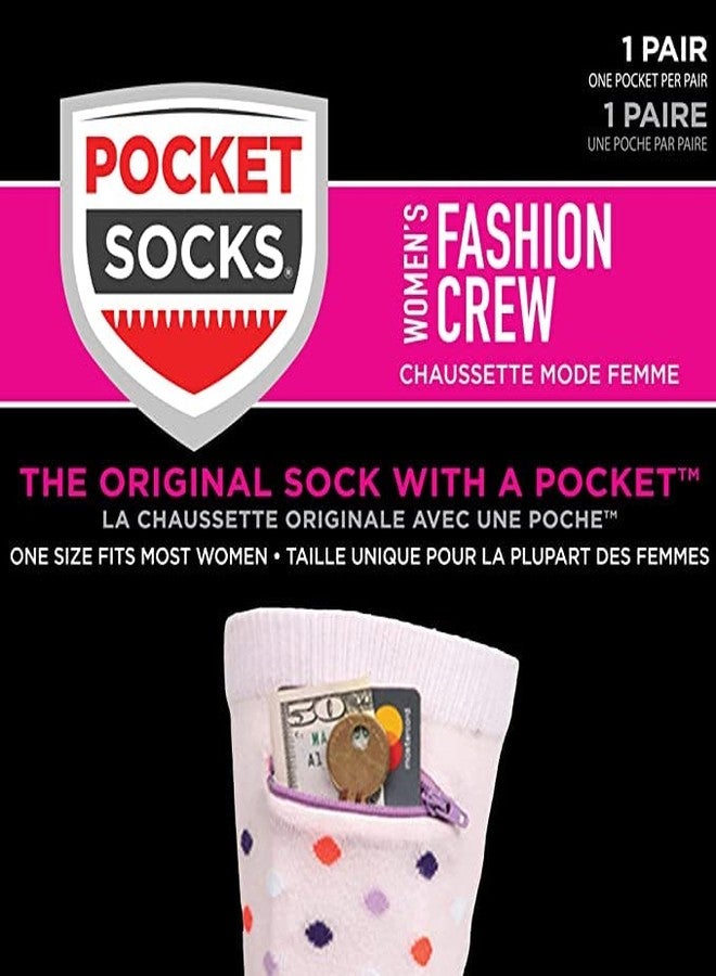 Pocket Socks Fashion Print Holiday Crew Socks for Women & Men - Anti Theft Novelty Socks w/Hidden Zipper Stash Spot Pocket for Travel ID, Keys, Cash - Santa Suit (Limited Edition) - Image 5